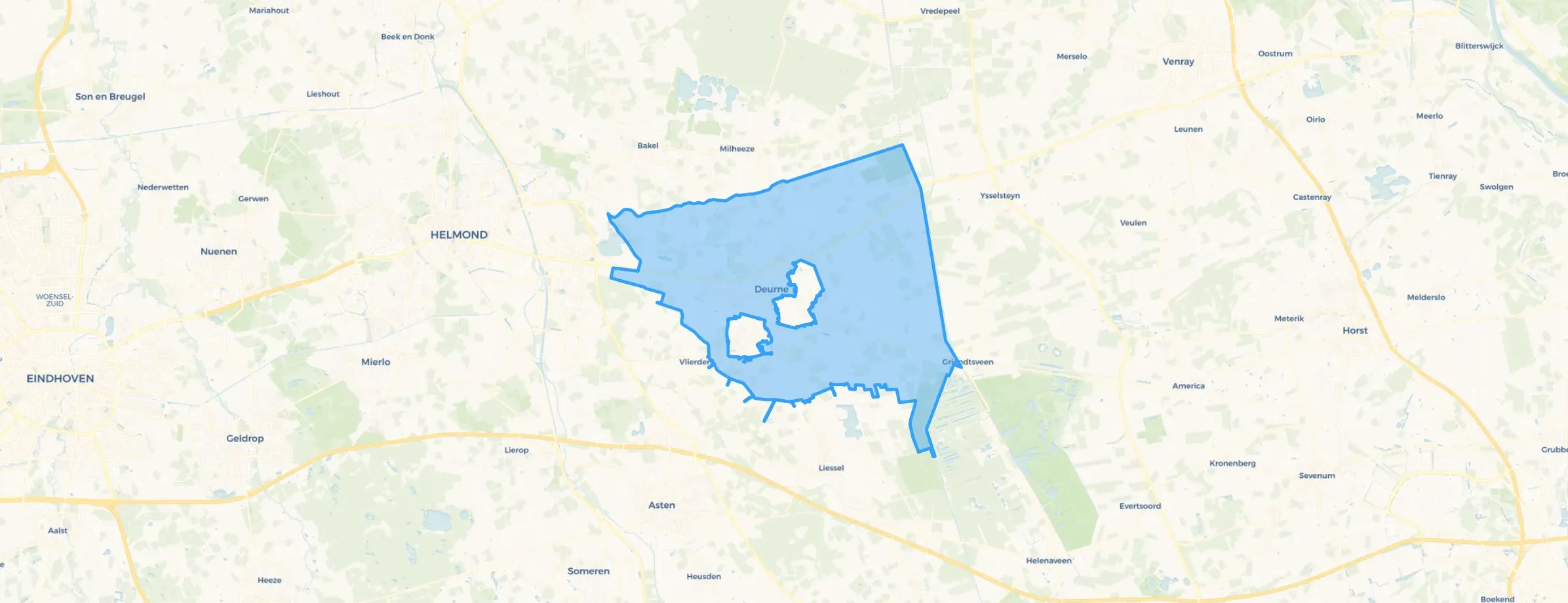Kaart van Deurne