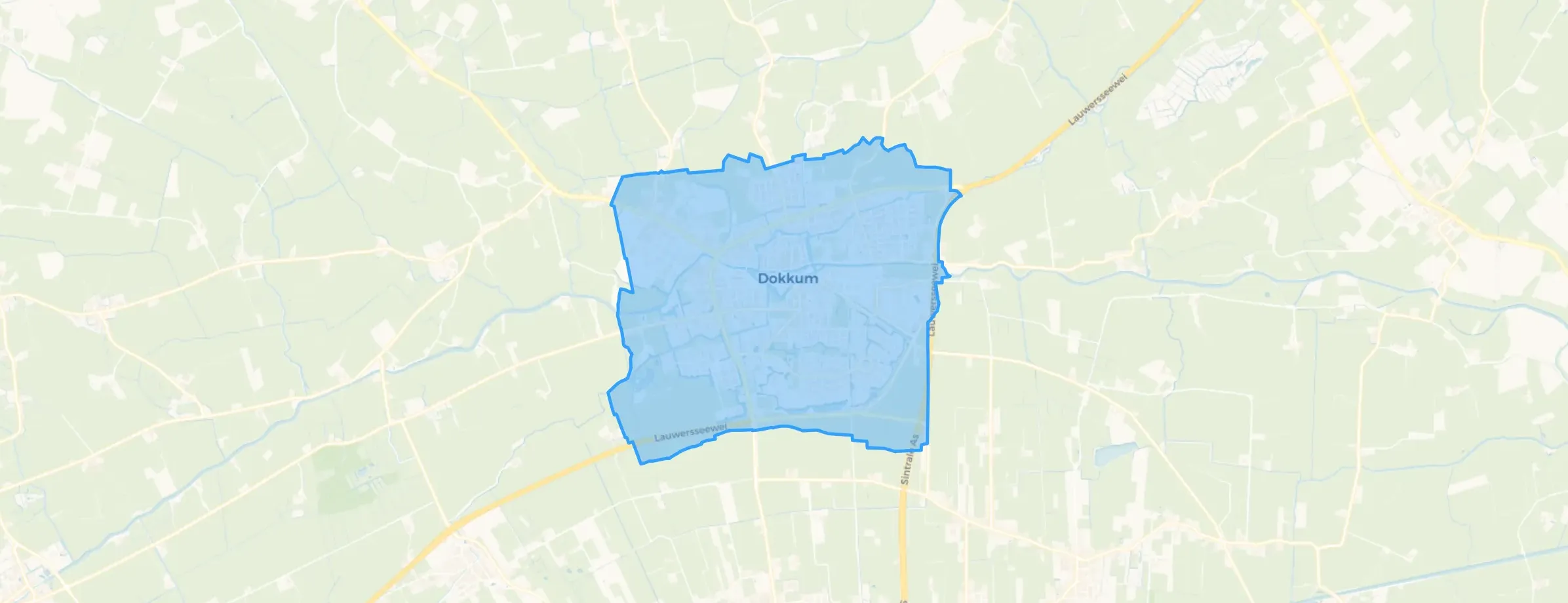Kaart van Dokkum