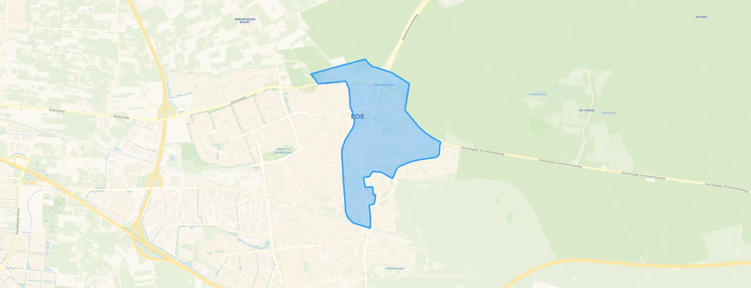 Kaart van Ede-Oost