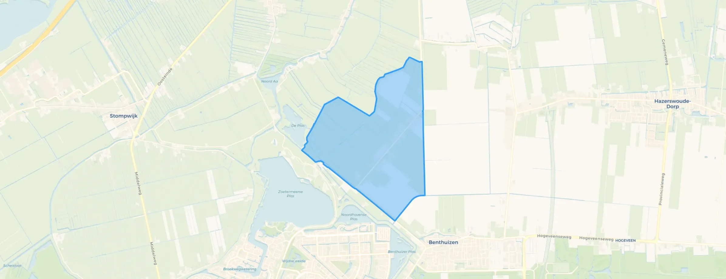 Kaart van Gelderswoude