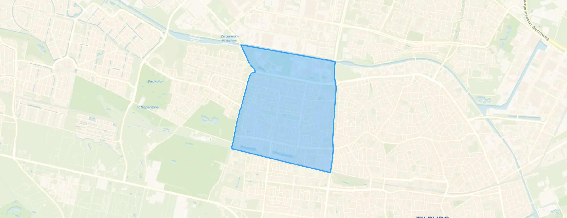 Kaart van Het Zand