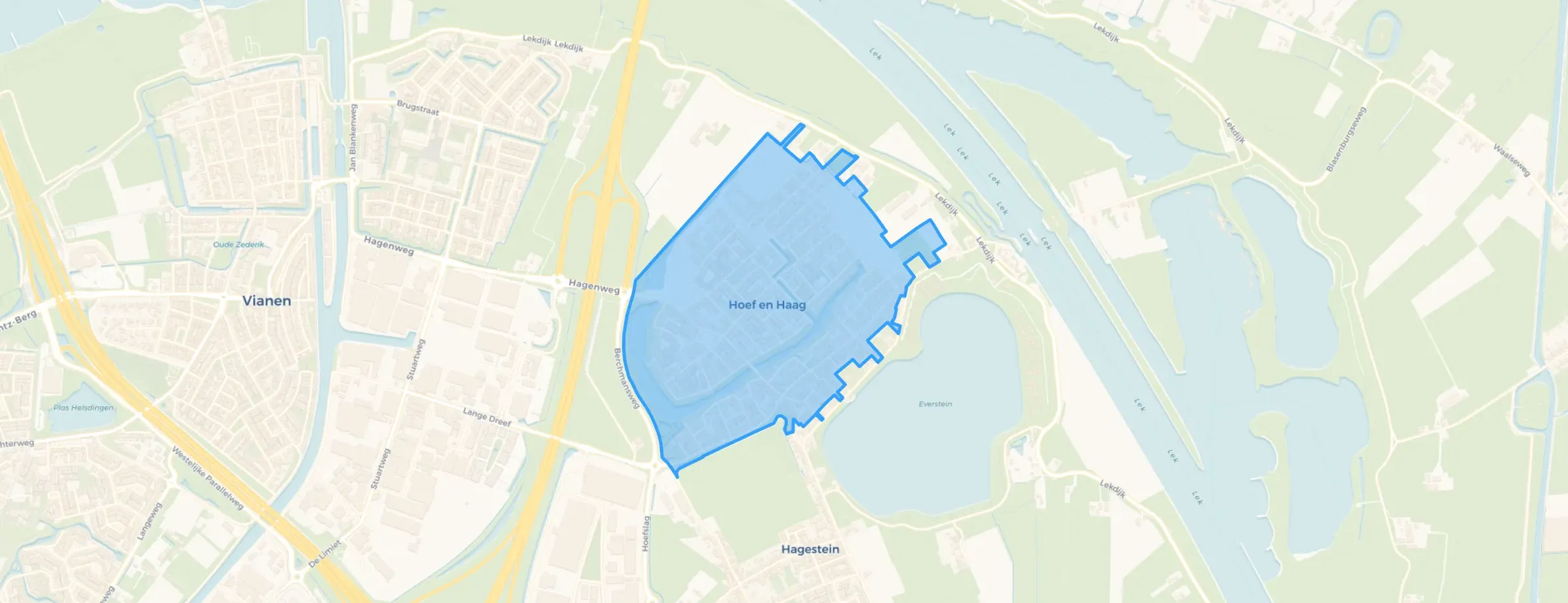 Kaart van Hoef en Haag