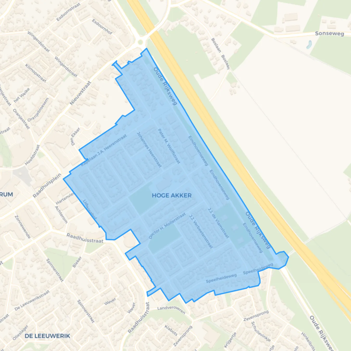 Map of Hoge Akker