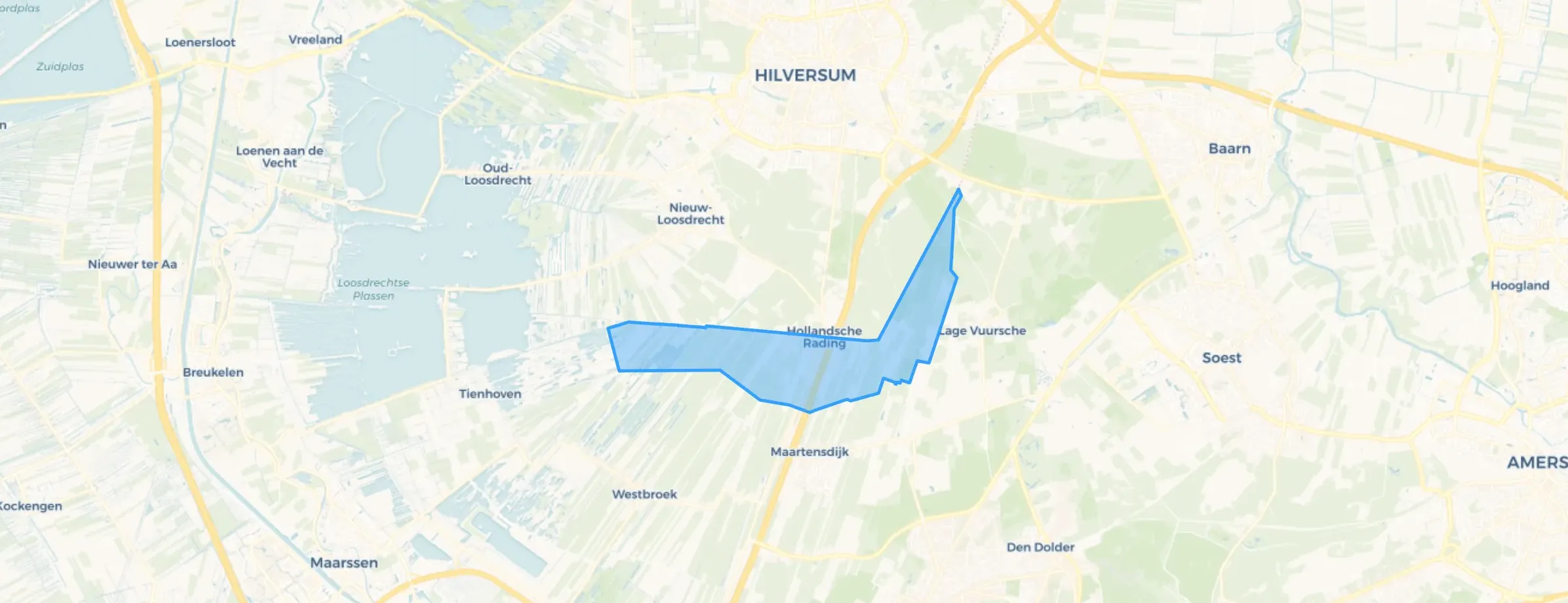 Kaart van Hollandsche Rading
