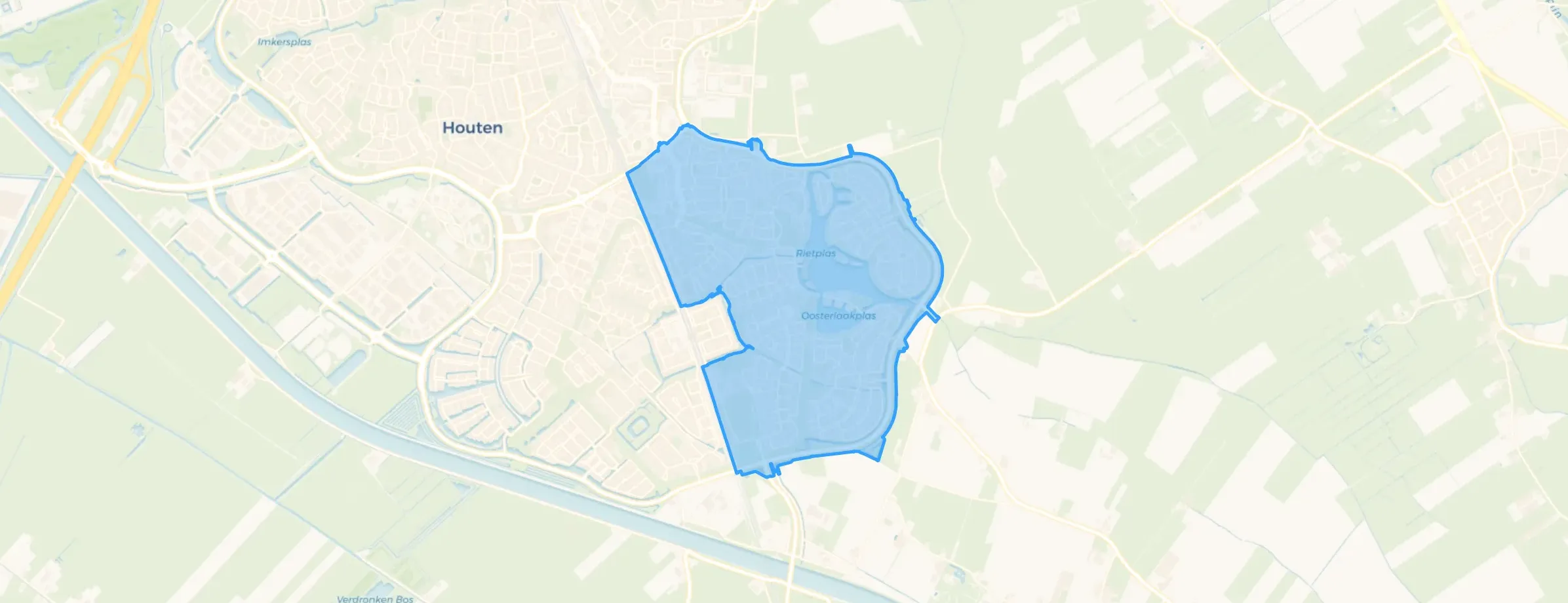 Kaart van Houten Zuid-Oost