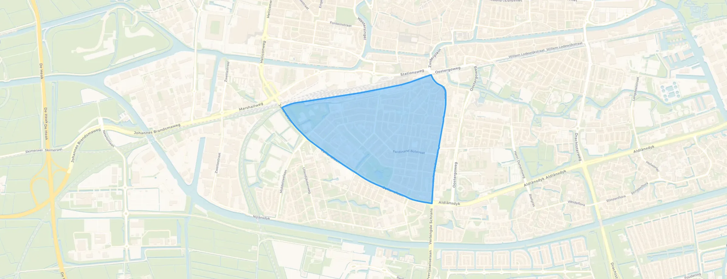 Kaart van Huizum-West