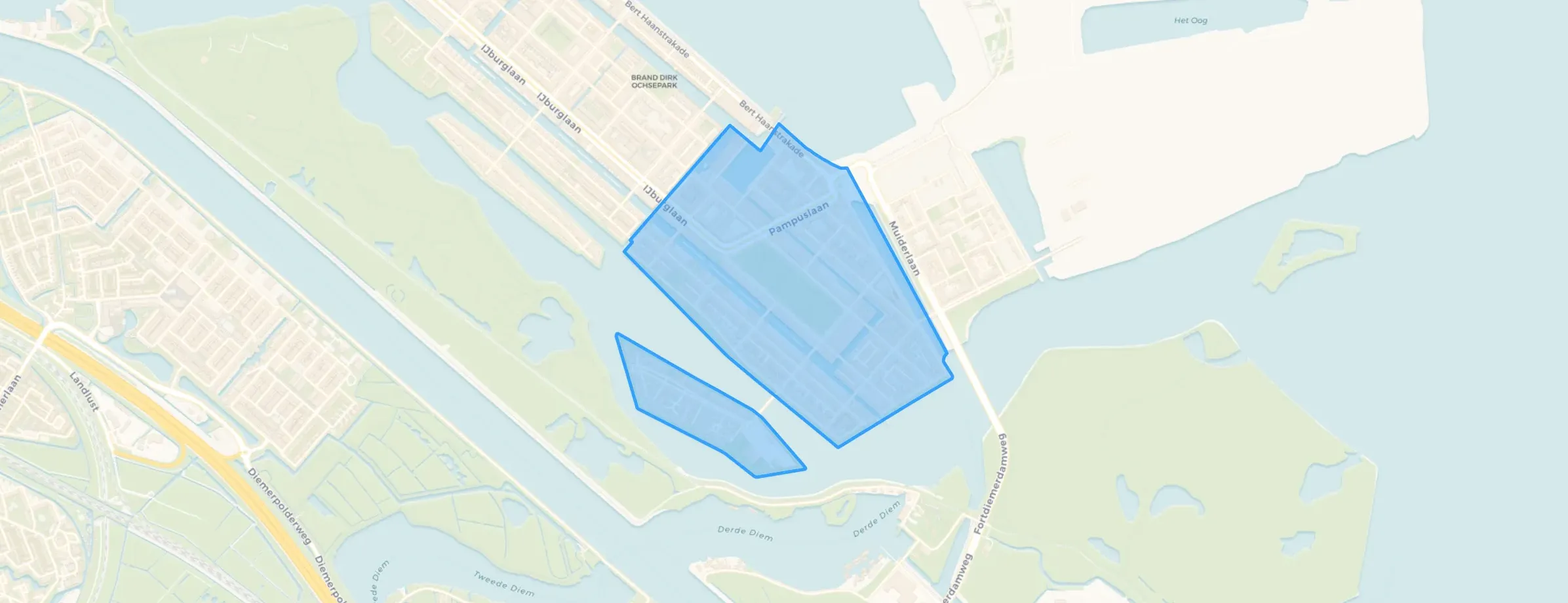 Kaart van IJburg-Zuid