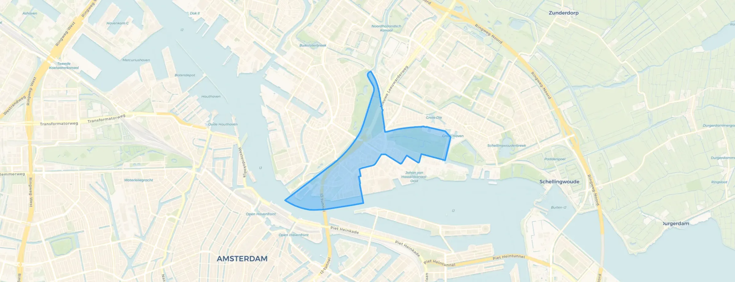 Kaart van IJplein/Vogelbuurt