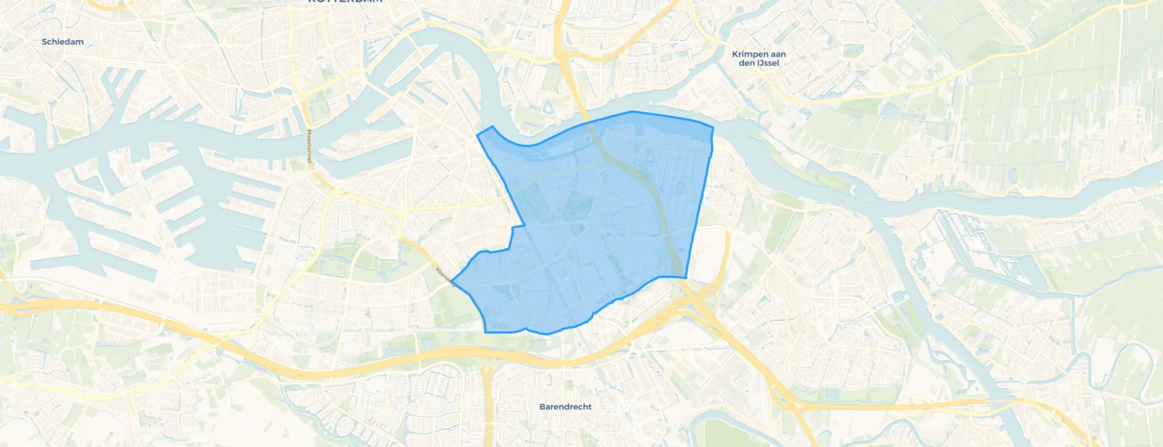Kaart van IJsselmonde