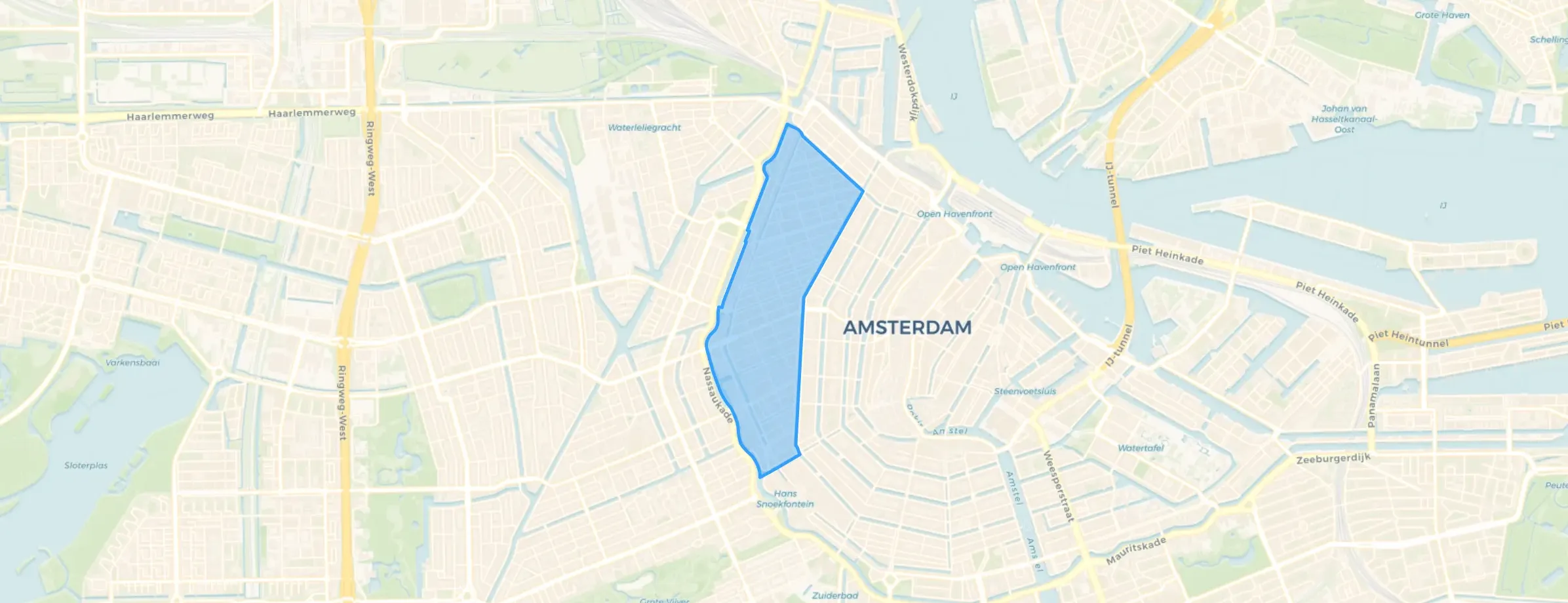 Kaart van Jordaan