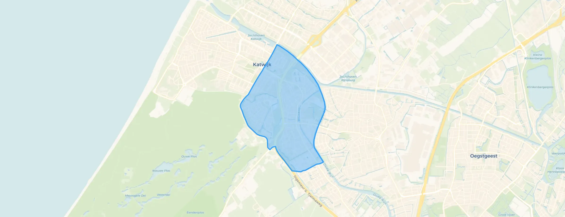 Kaart van Katwijk aan den Rijn