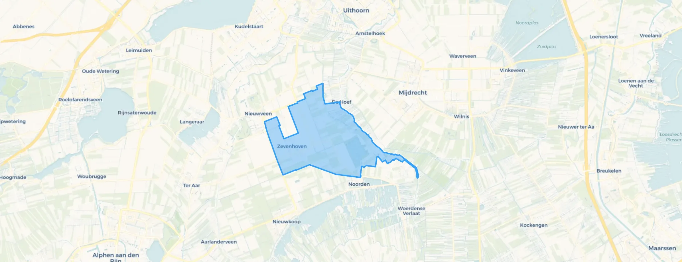 Kaart van Kern Zevenhoven