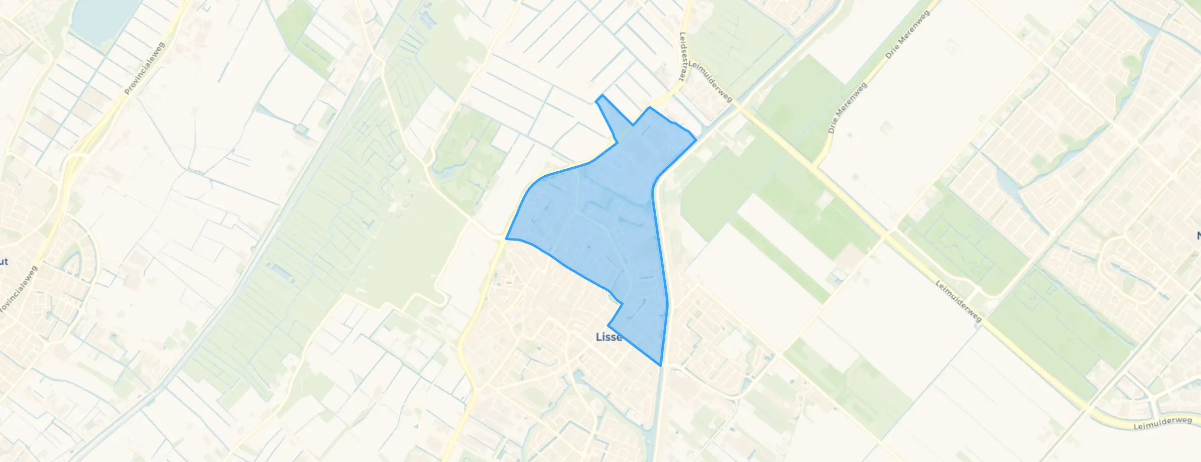 Kaart van Lisse Noord