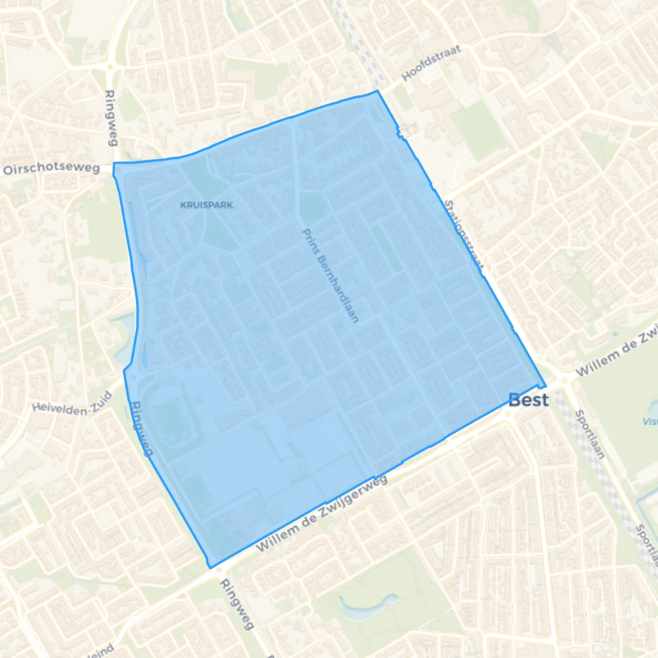 Map of Naastenbest