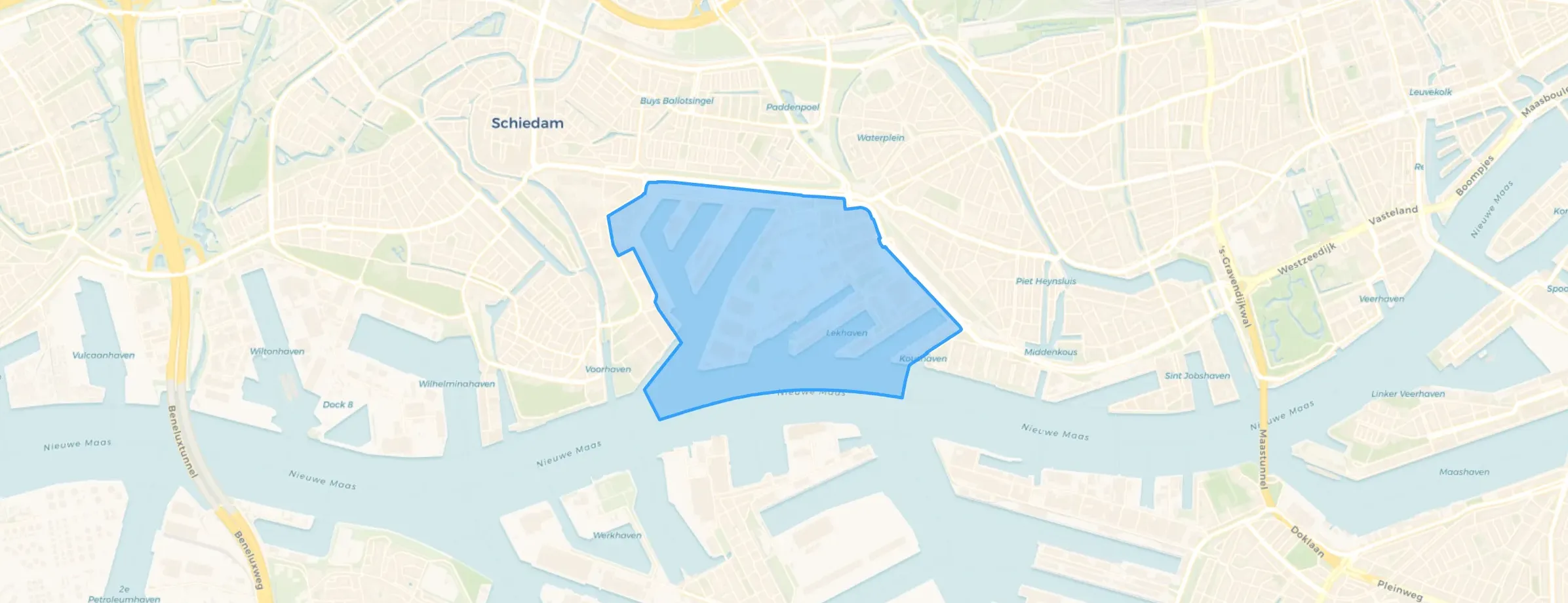 Kaart van Nieuw Mathenesse