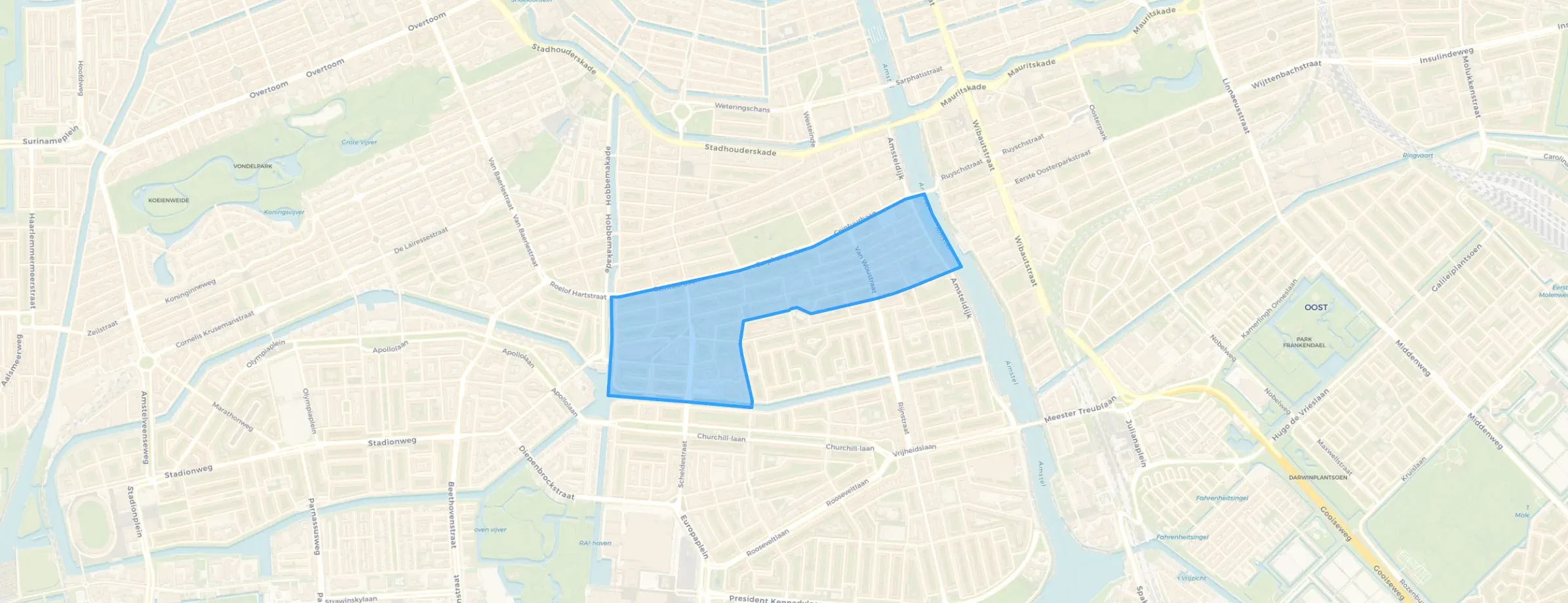 Kaart van Nieuwe Pijp