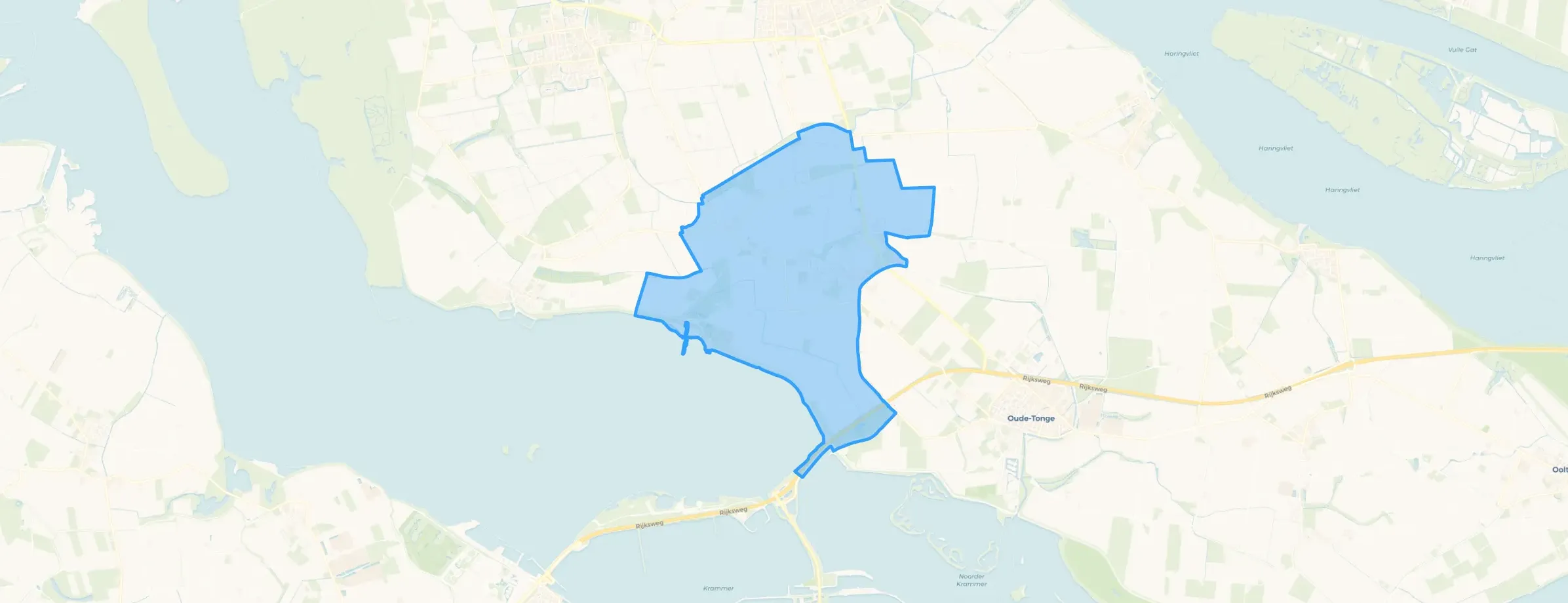 Kaart van Nieuwe-Tonge
