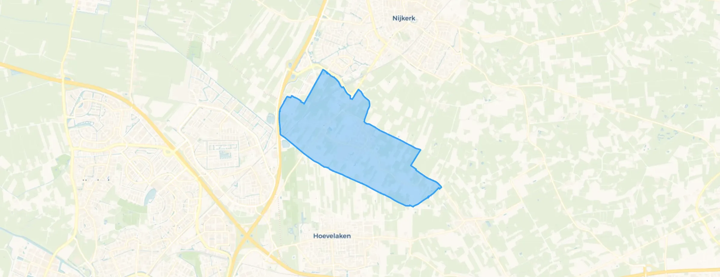 Kaart van Nijkerkerveen en Holkerveen