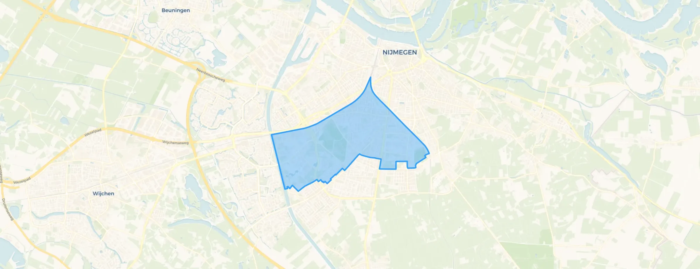 Kaart van Nijmegen-Midden