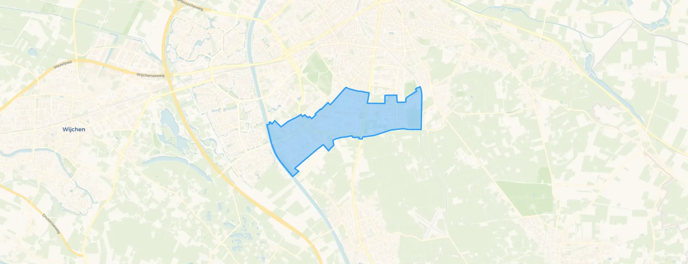 Kaart van Nijmegen-Zuid