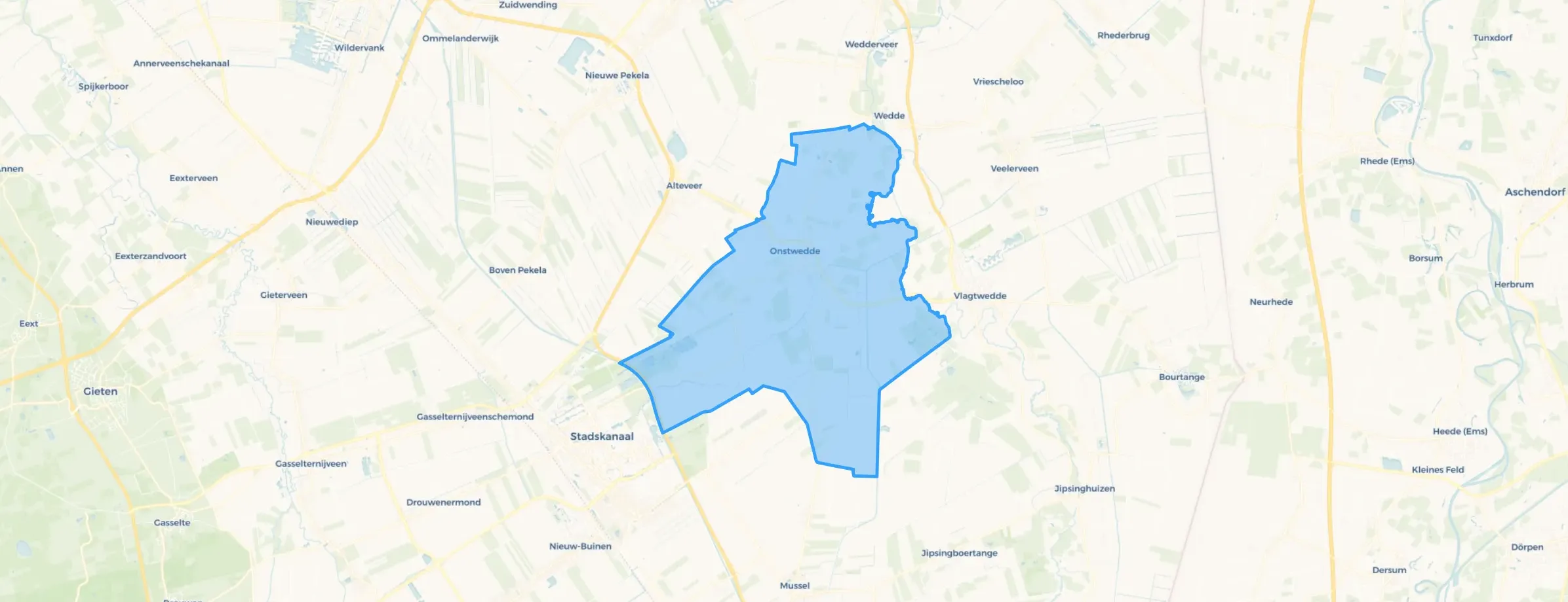 Kaart van Onstwedde