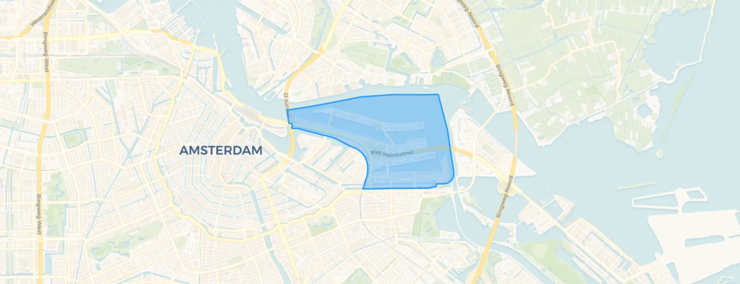 Kaart van Oostelijk Havengebied