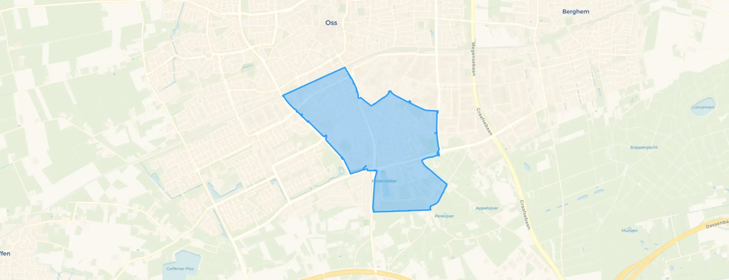 Kaart van Oss-Zuid