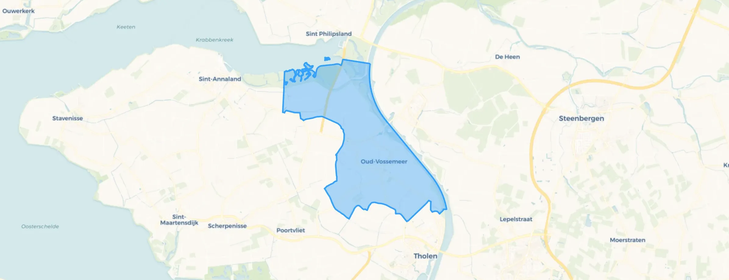 Kaart van Oud-Vossemeer