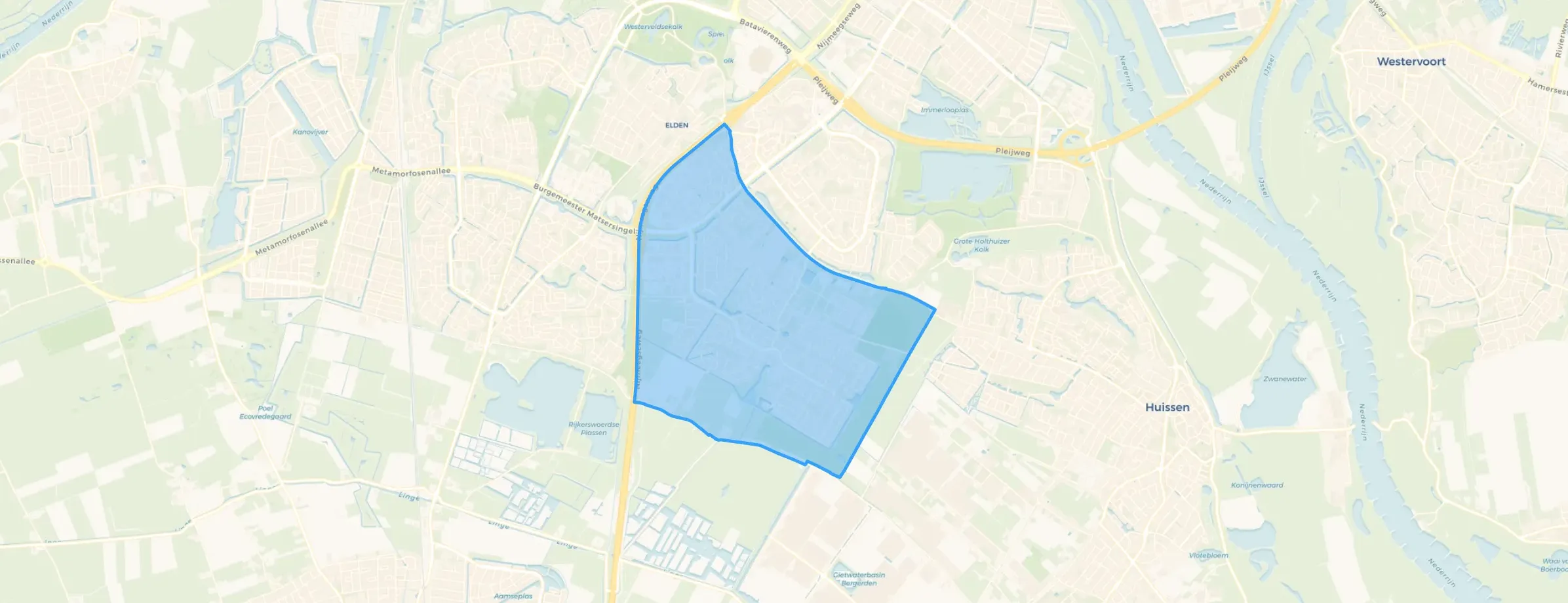 Kaart van Rijkerswoerd