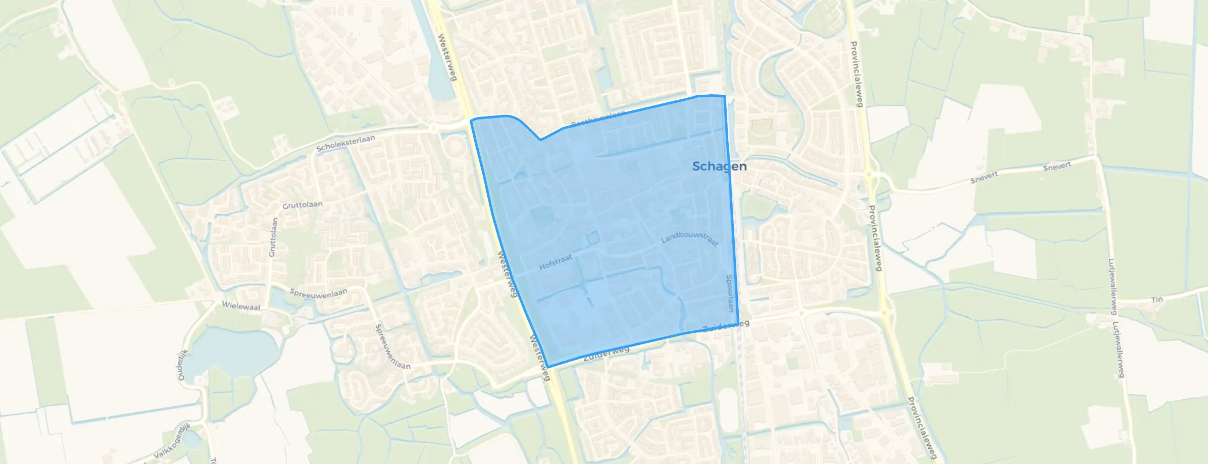 Kaart van Schagen-Centrum