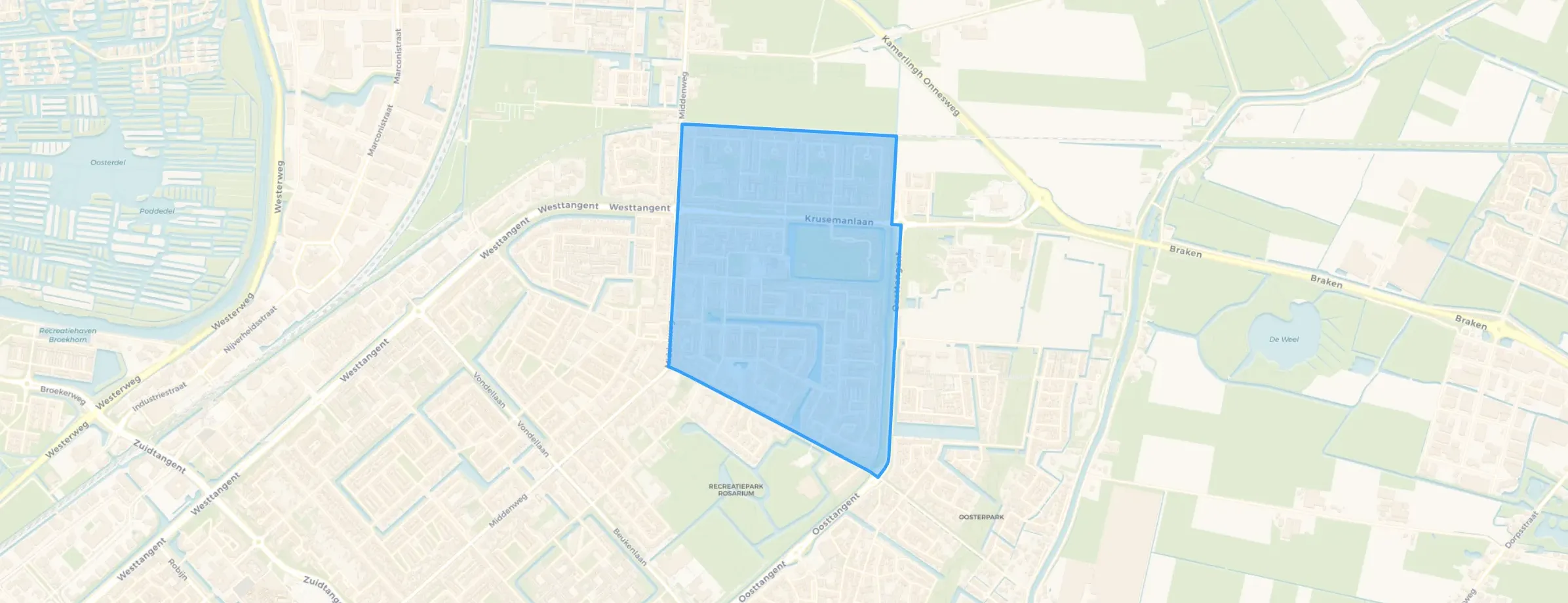 Kaart van Schilderswijk