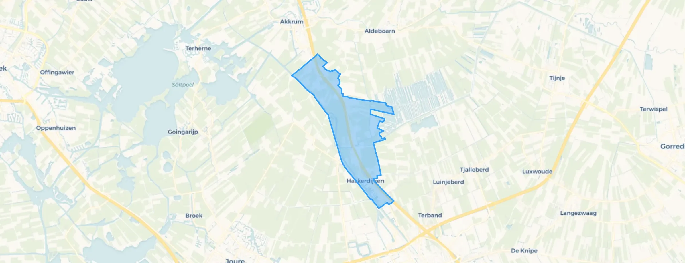 Kaart van Skarsterlân