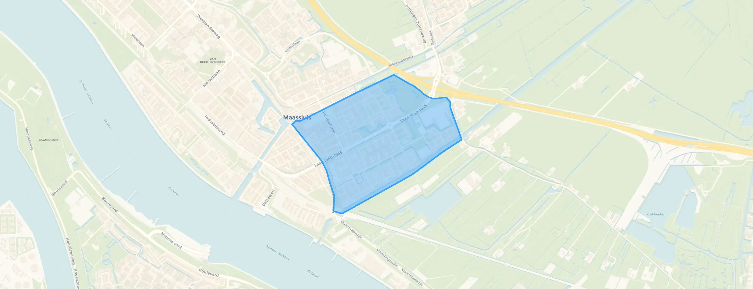 Kaart van Sluispolder