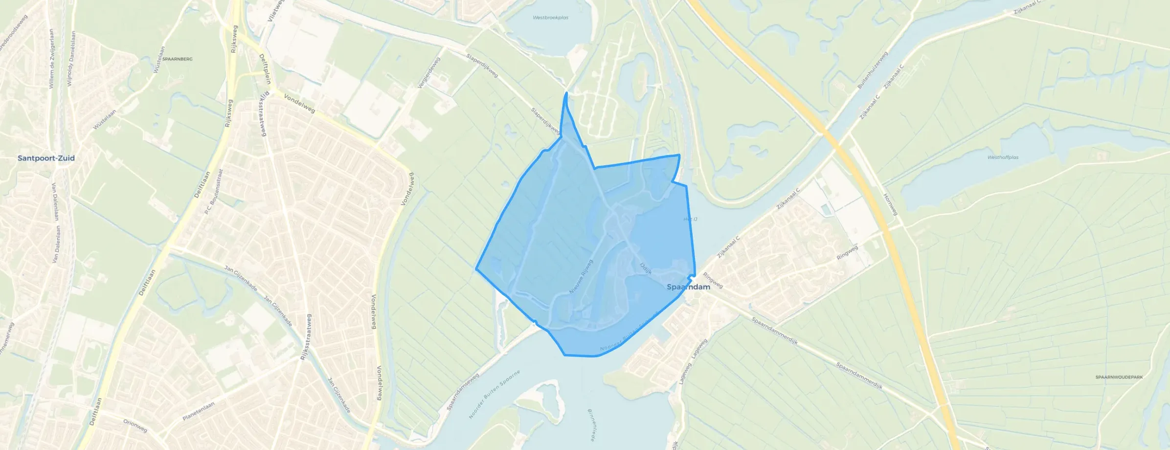 Kaart van Spaarndam