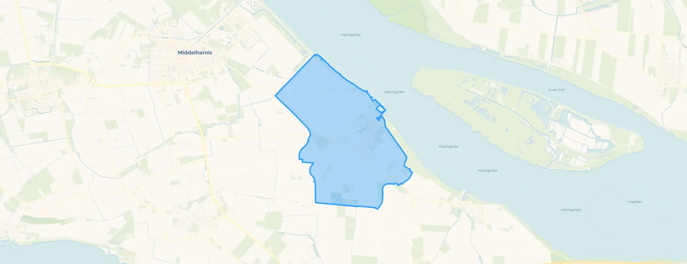 Kaart van Stad aan ’t Haringvliet