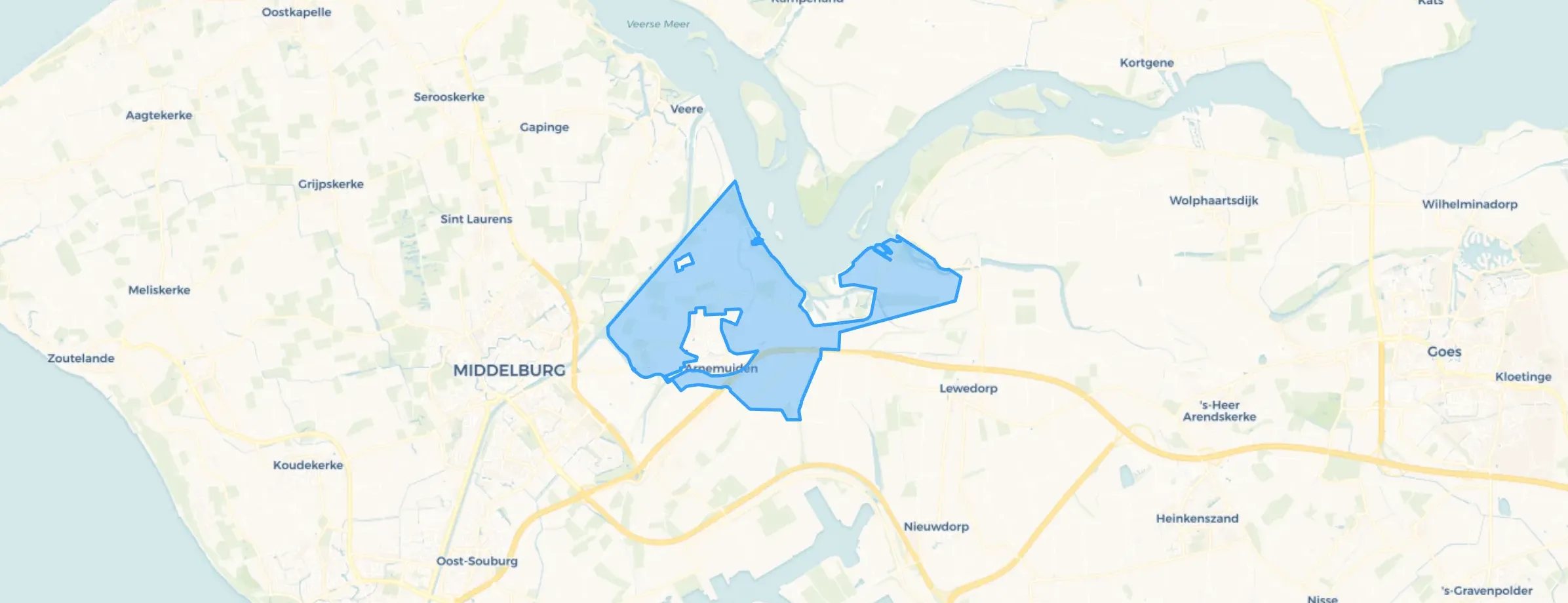 Verspreide huizen Arnemuiden