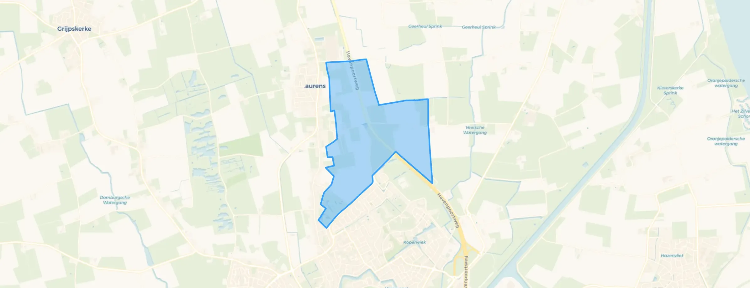 Kaart van Verspreide huizen in het noorden