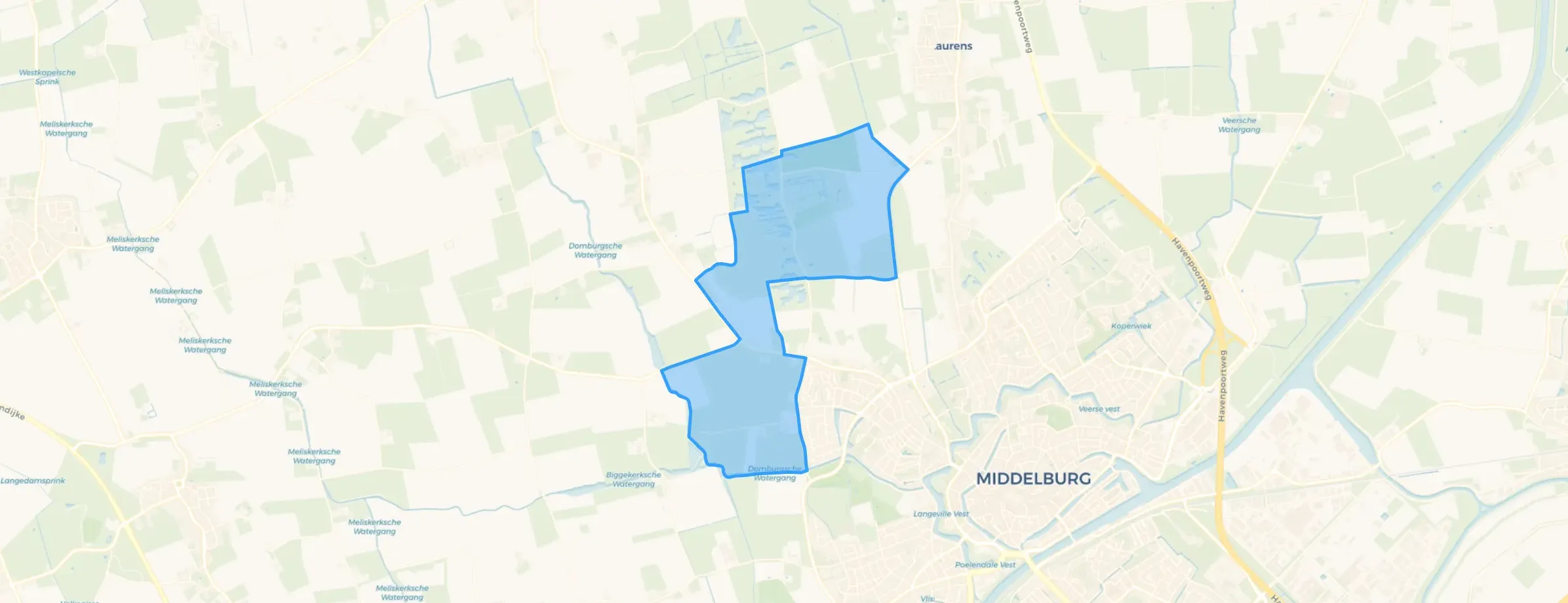 Verspreide huizen in het noordwesten