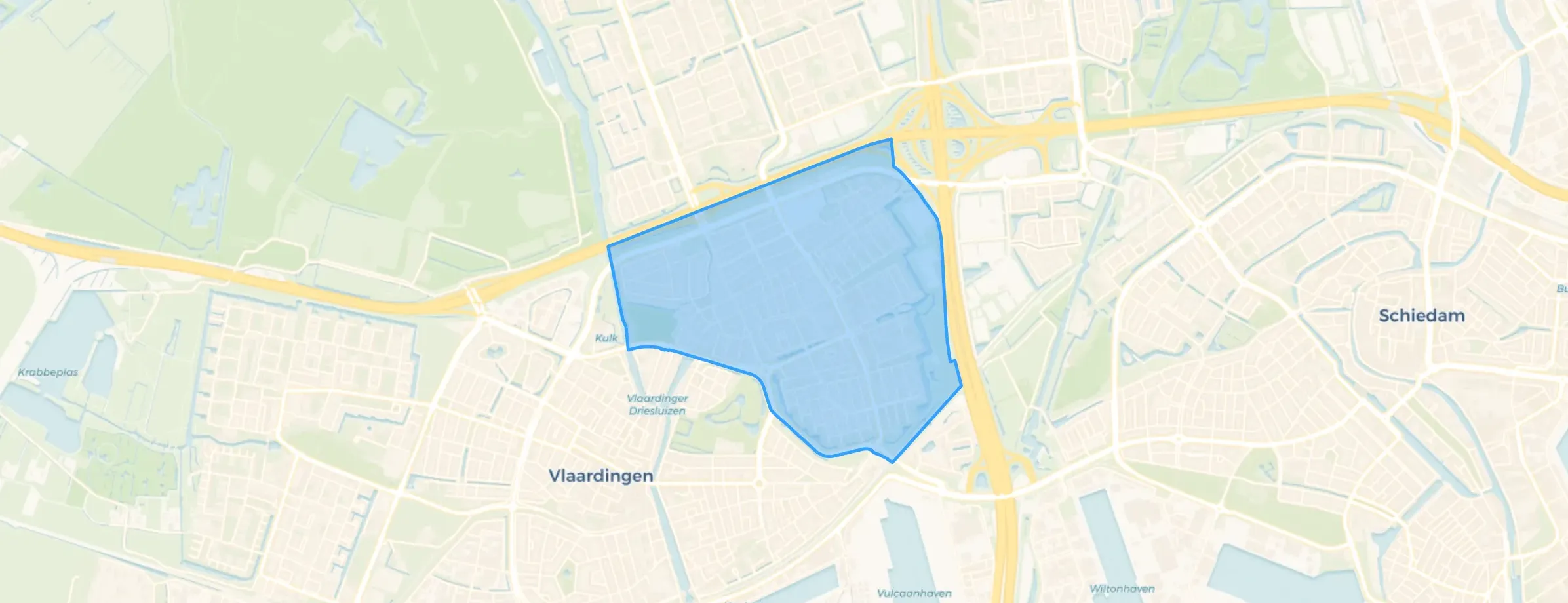 Kaart van Vlaardinger Ambacht