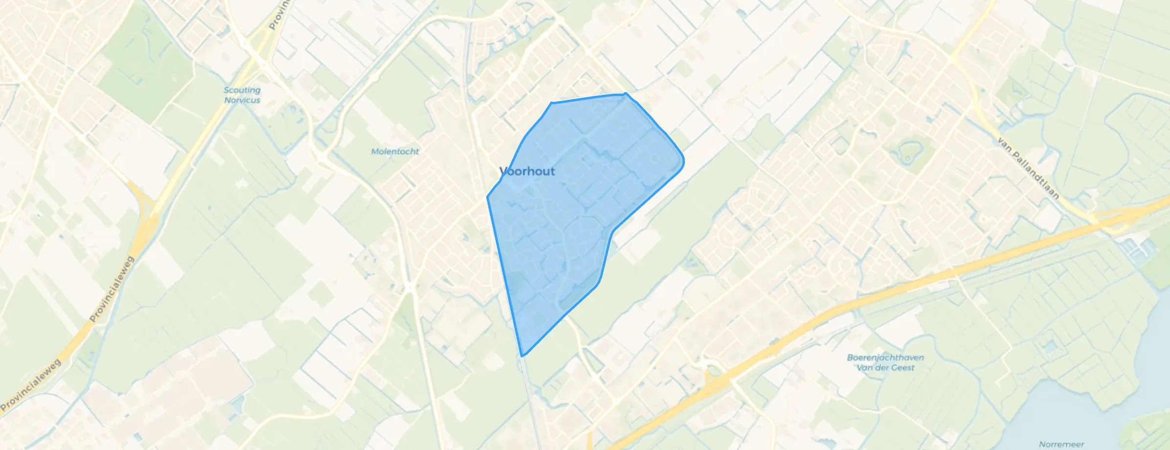 Kaart van Voorhout Oosthout