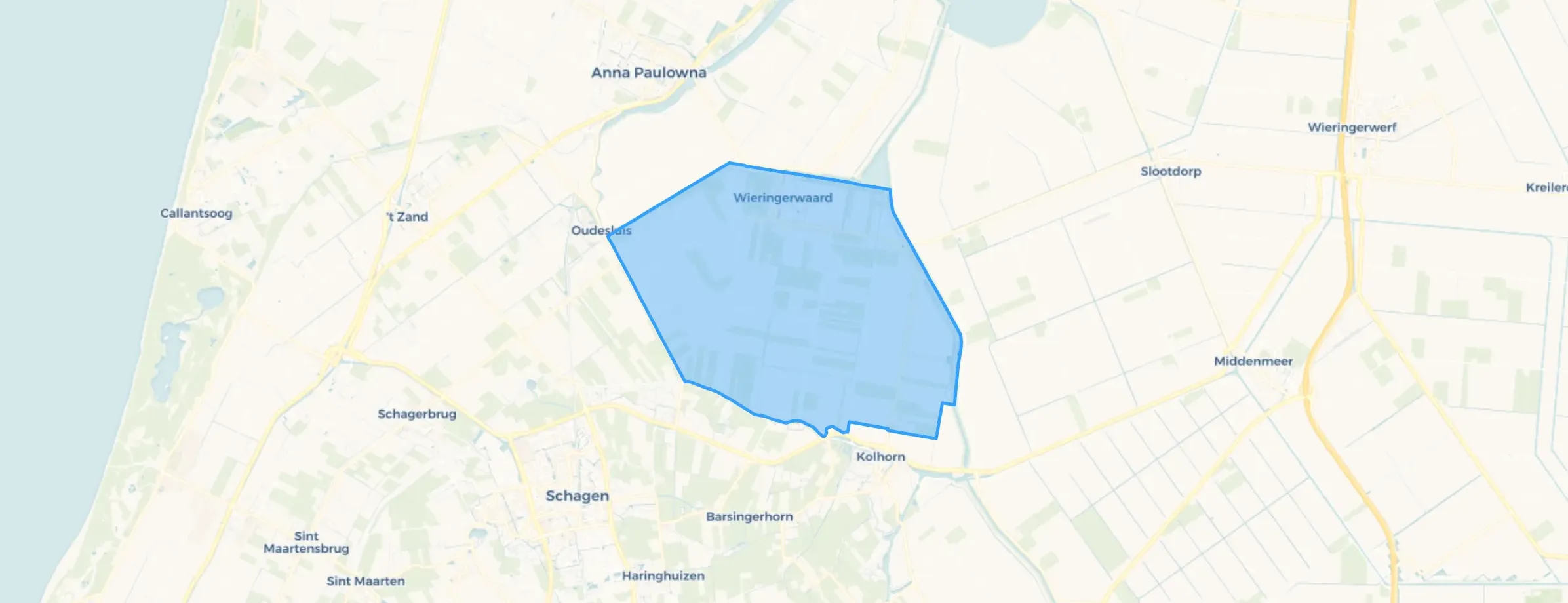 Kaart van Wieringerwaard