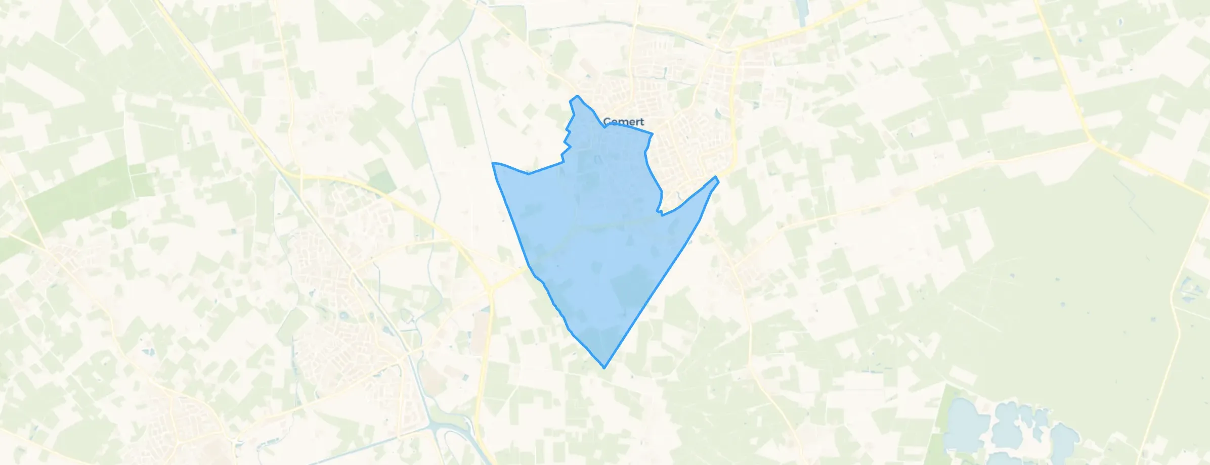 Kaart van Gemert-Centrum