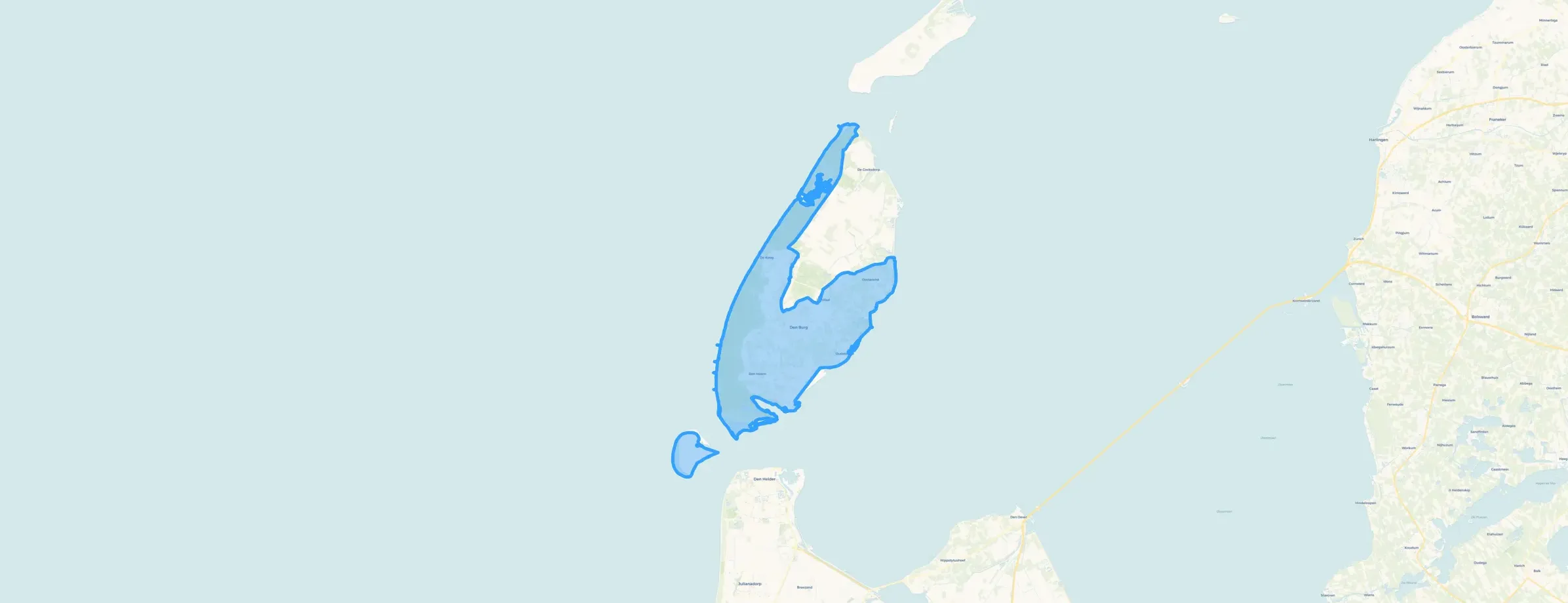 Het Oude Land en duingebied in Texel