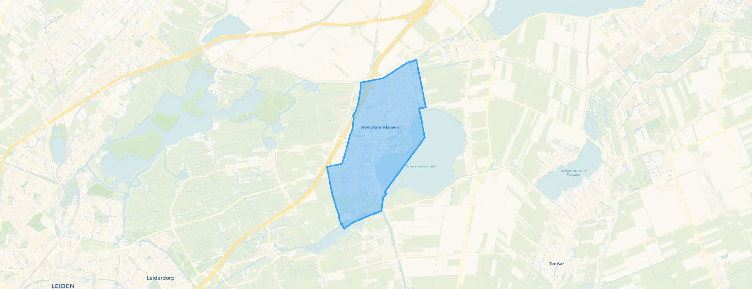 Kaart van Roelofarendsveen