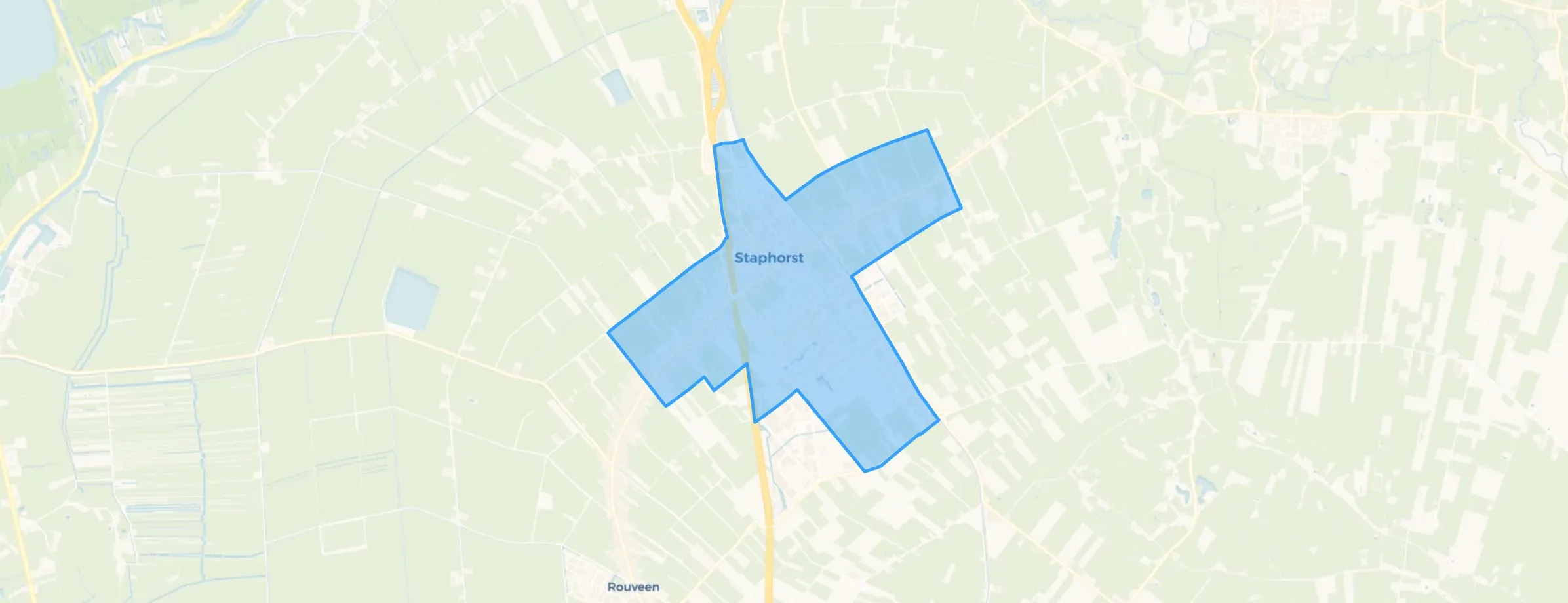 Kaart van Staphorst (kern)