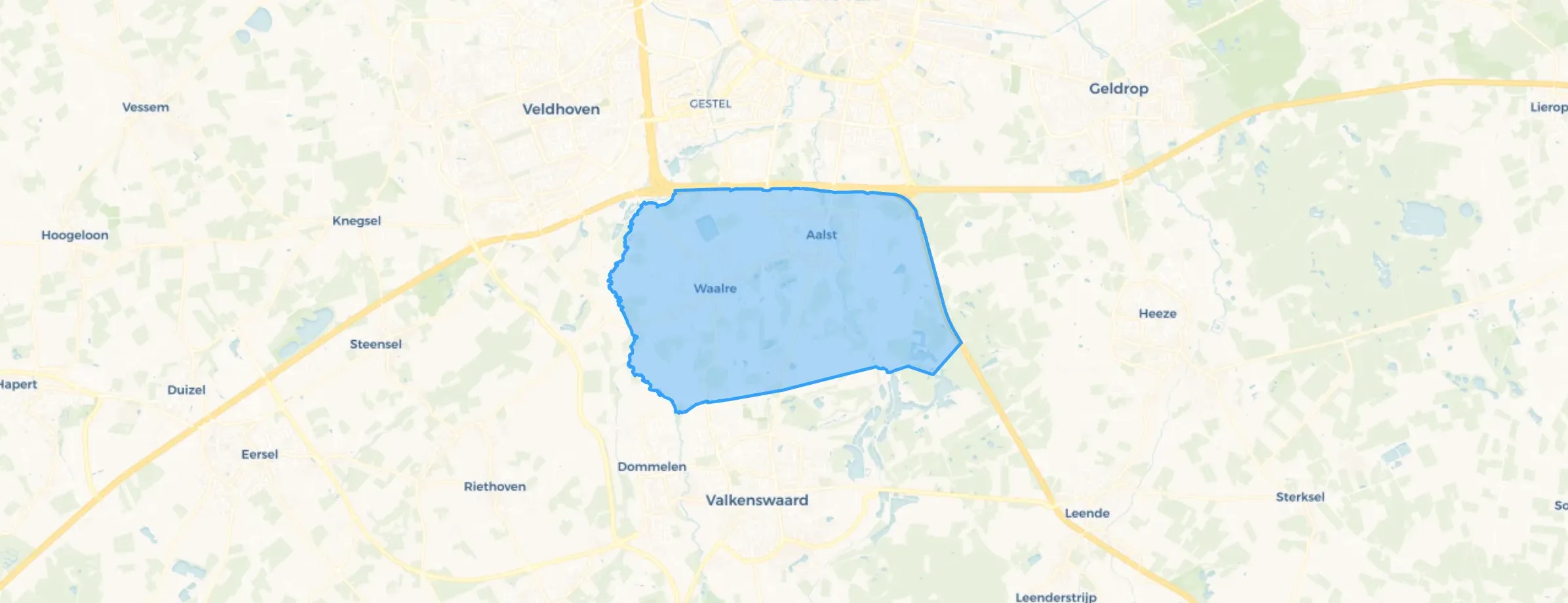 Kaart van Waalre