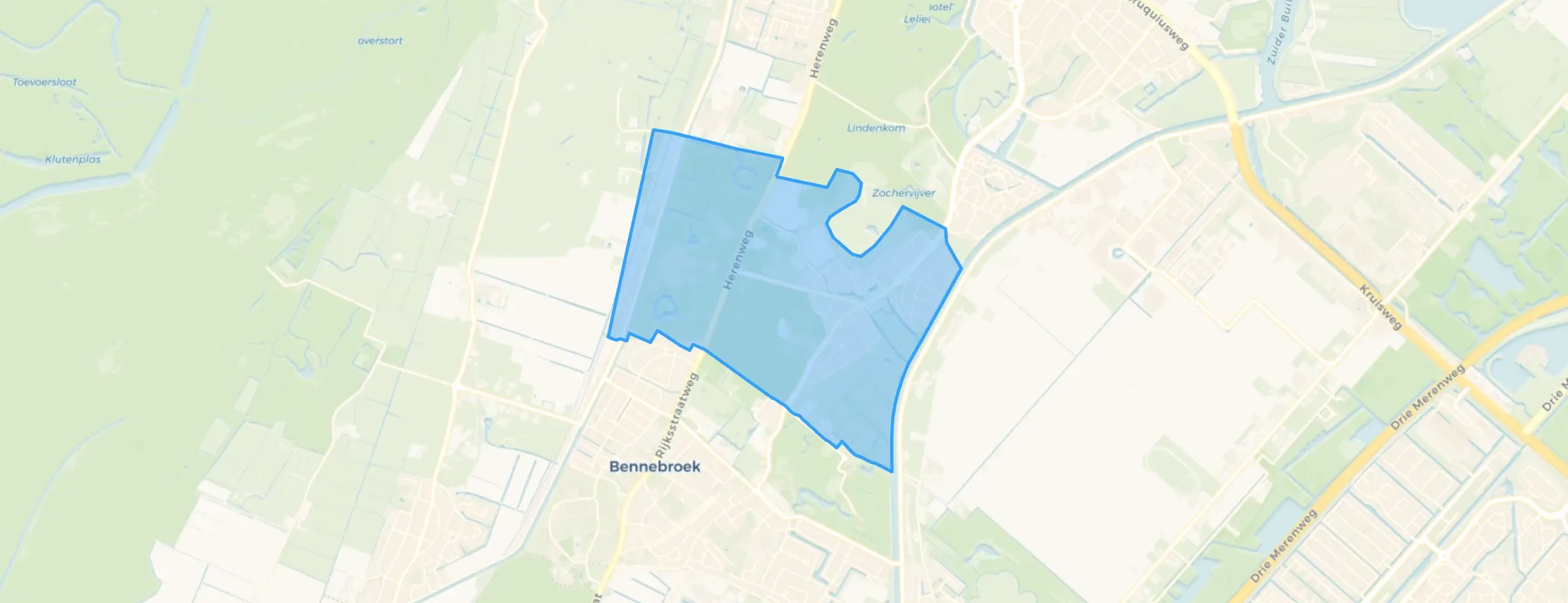 Kaart van Heemstede-Zuid