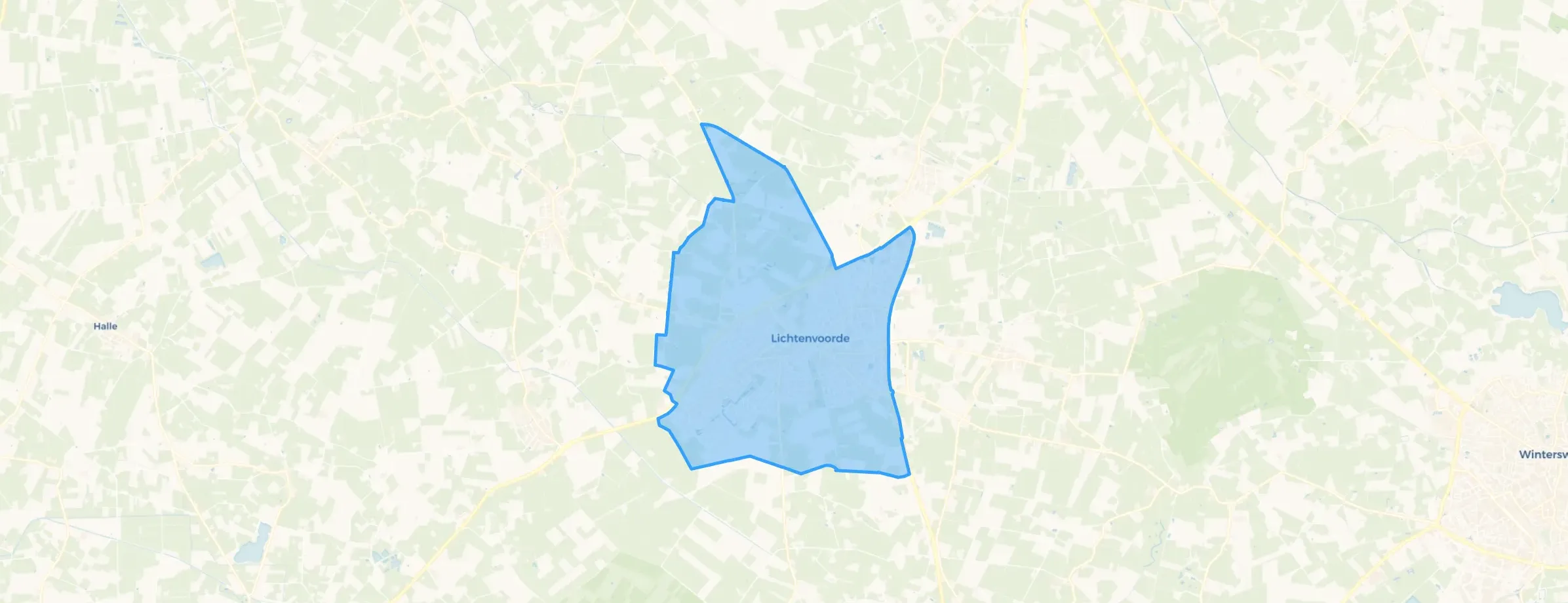 Kaart van Lichtenvoorde