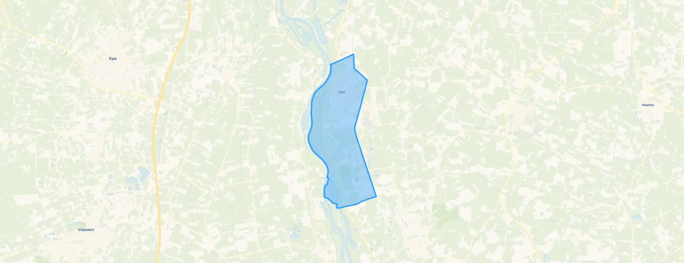 Kaart van Olst