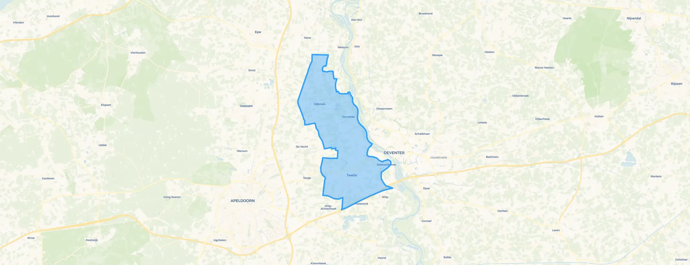 Kaart van Twello-Nijbroek